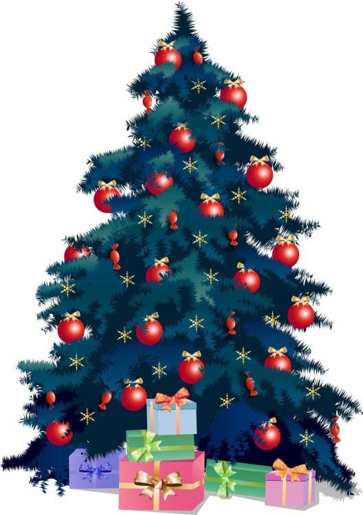 Vánoční strom s dárky