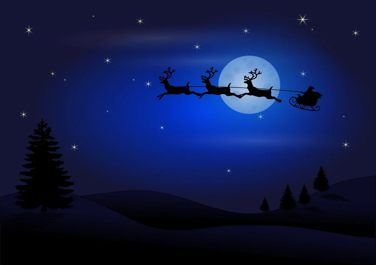 Santa sobi sáně